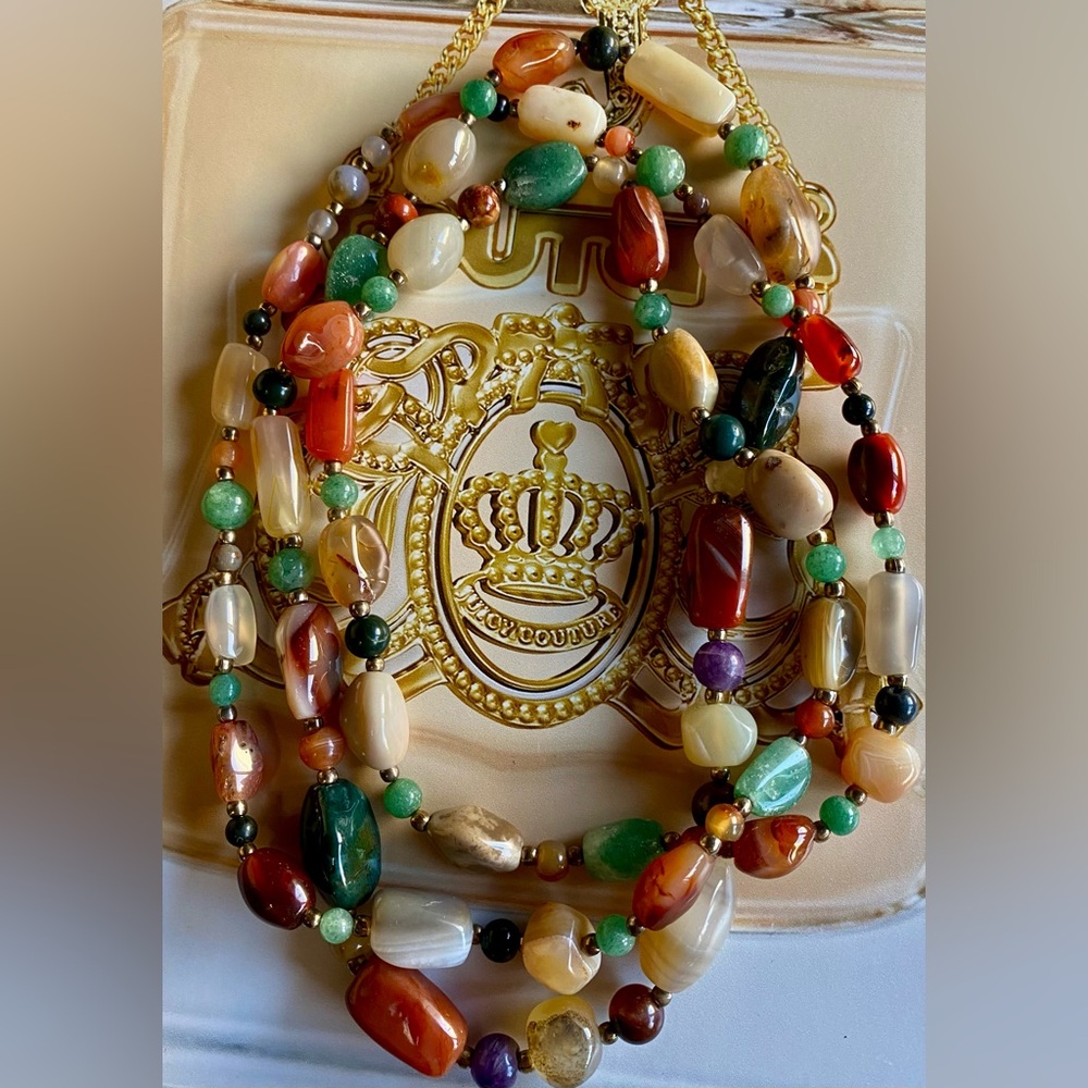 Vintage Vibrant Beaded Necklace